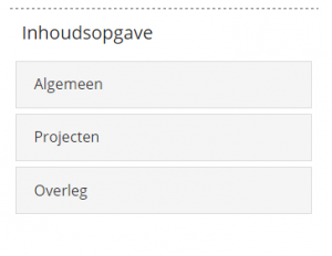 Course Module Navigation ingeklapt