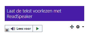 readspeaker blok Moodle