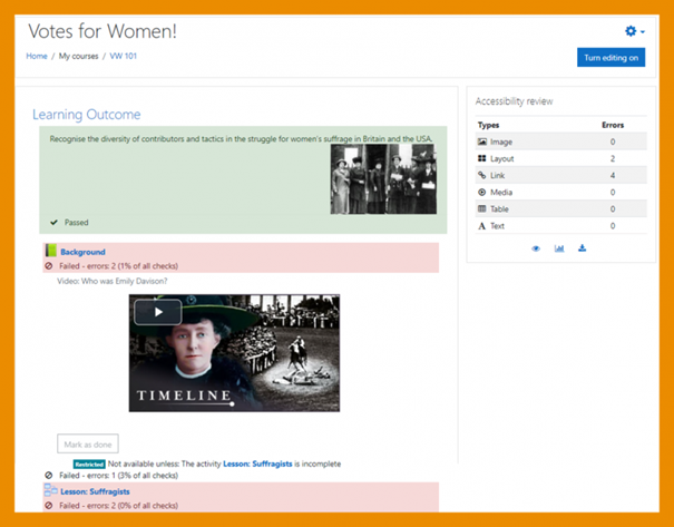 Moodle 3.11 Toegankelijkheidschecker