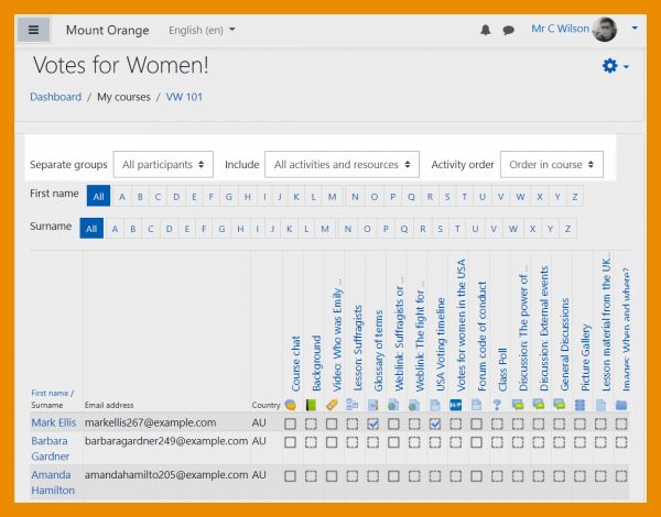 Moodle 3.11 Activiteitenrapport
