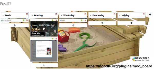Moodle Board - post it activiteit