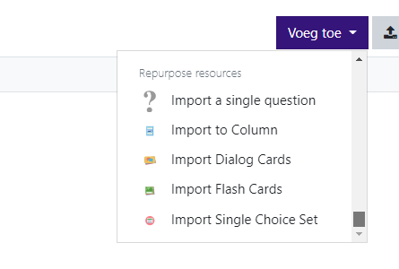 Moodle vragen als contenttype