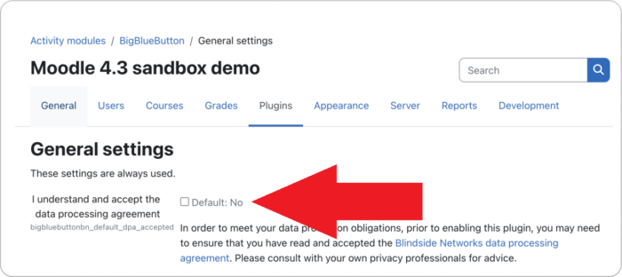 BigBlueButton Moodle LMS registratie verwerkersovereenkomst
